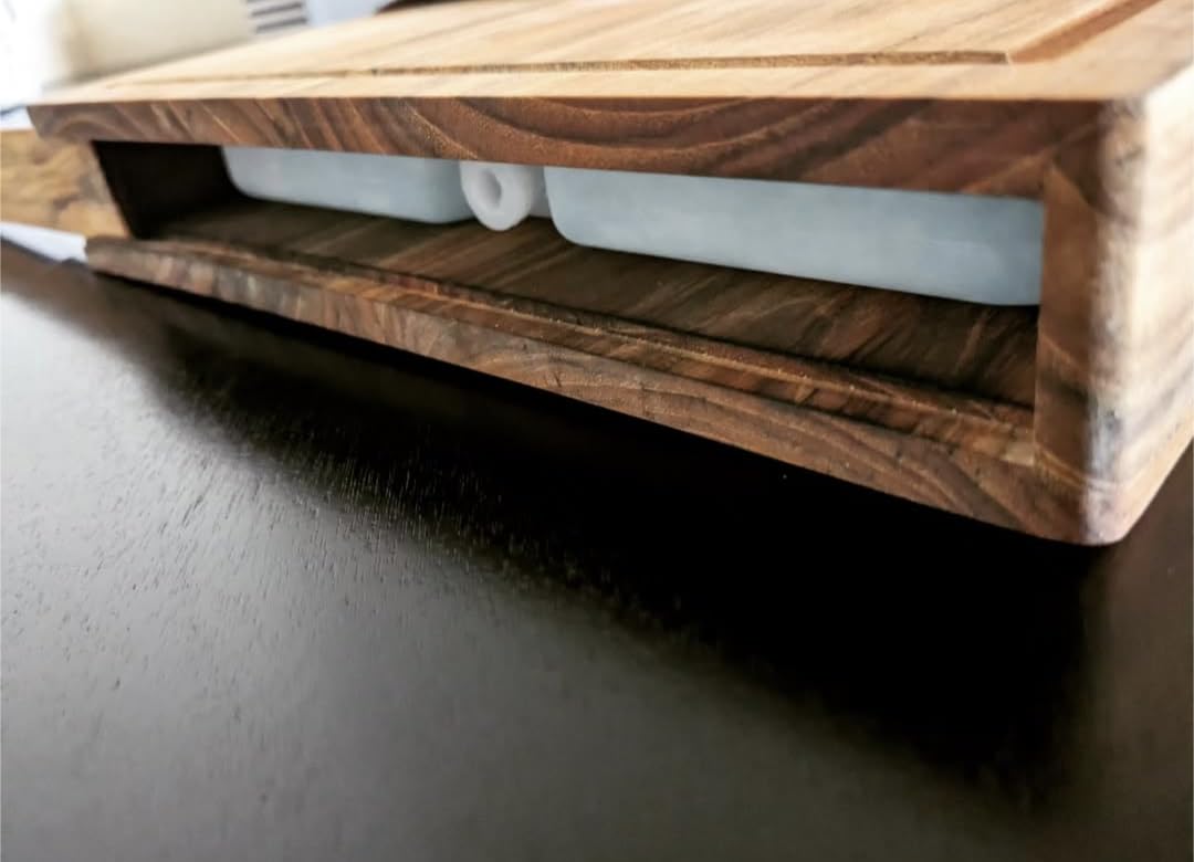 Latitude Board®- Original Chilled Charcuterie Board with a Built In Ice Pack. Premium Handcrafted Teak Wood Serving Board. 15inx11.5inx 2in