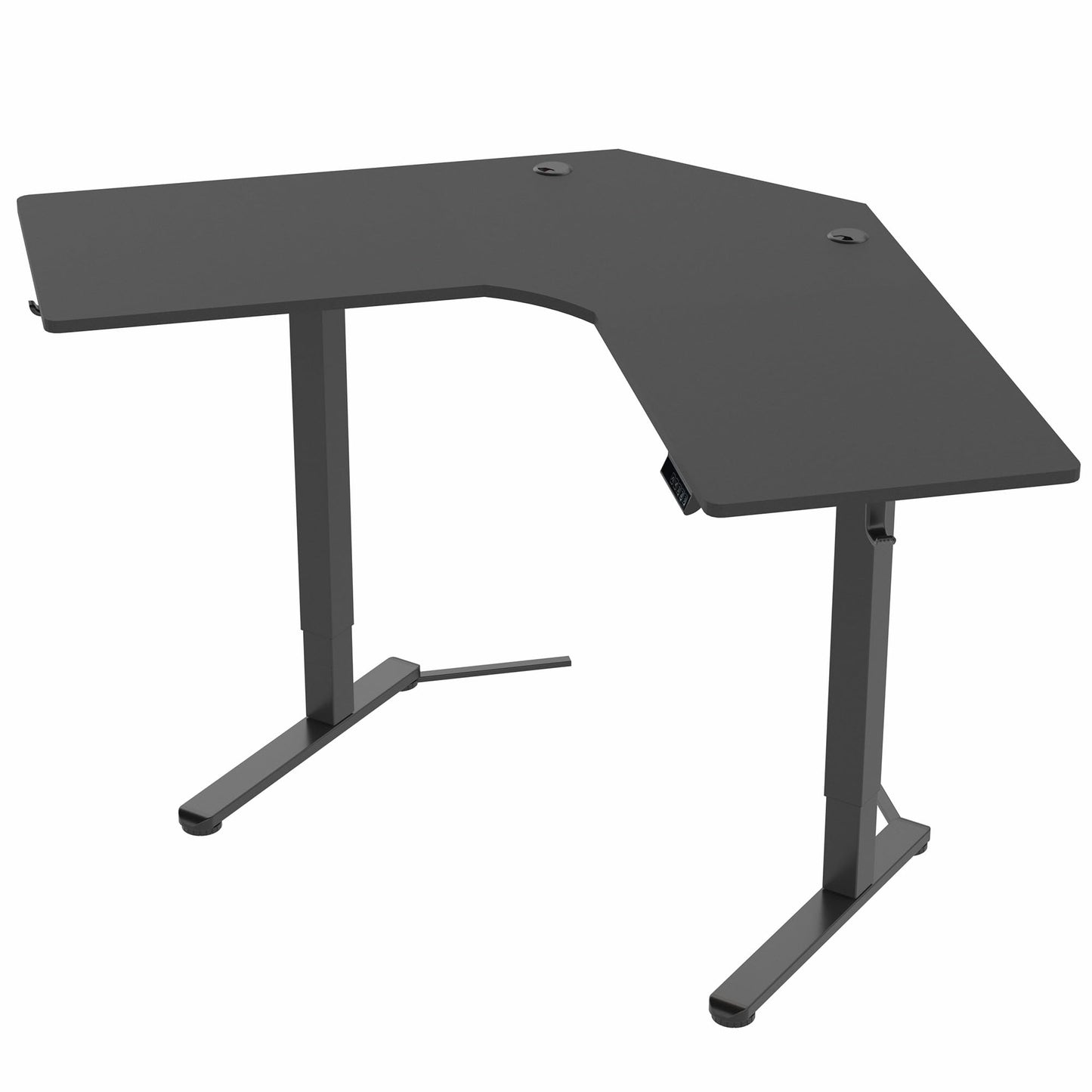 VIVO Electric Corner L-Shaped 47 x 47 in Standing Desk, Memory Height Adjustment, Black Top Black Frame, DESK-E1L94B