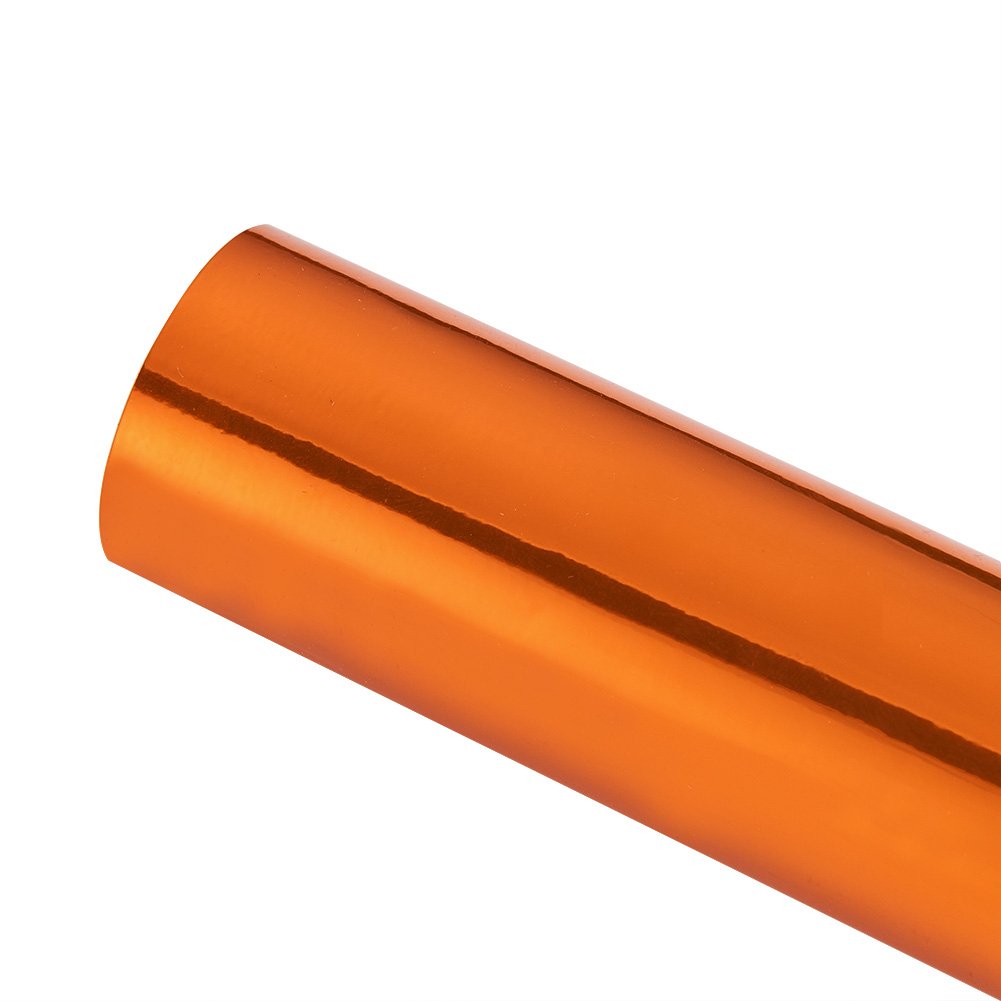 ATMOMO Chrome Mirror Orange Car Vinyl Wrap High Gloss Self-Adhesive DIY Car Decals Film Sheet 59.84'' x 196.85''