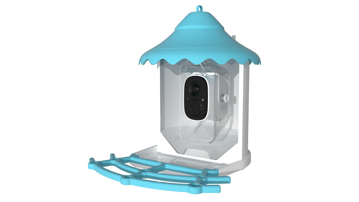 VicoHome N002 Bird Feeder with Camera - AI Bird Recognition, Solar Powered Outdoor Birdhouse Cam with Night Vision, Motion Alerts, App Control, Cloud & SD Storage, IP65 Waterproof, 2K HD Live View