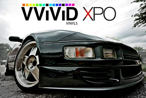 VViViD Black High Gloss Realistic Paint-Like Microfinish Vinyl Wrap Roll XPO Air Release Technology (25ft x 5ft)