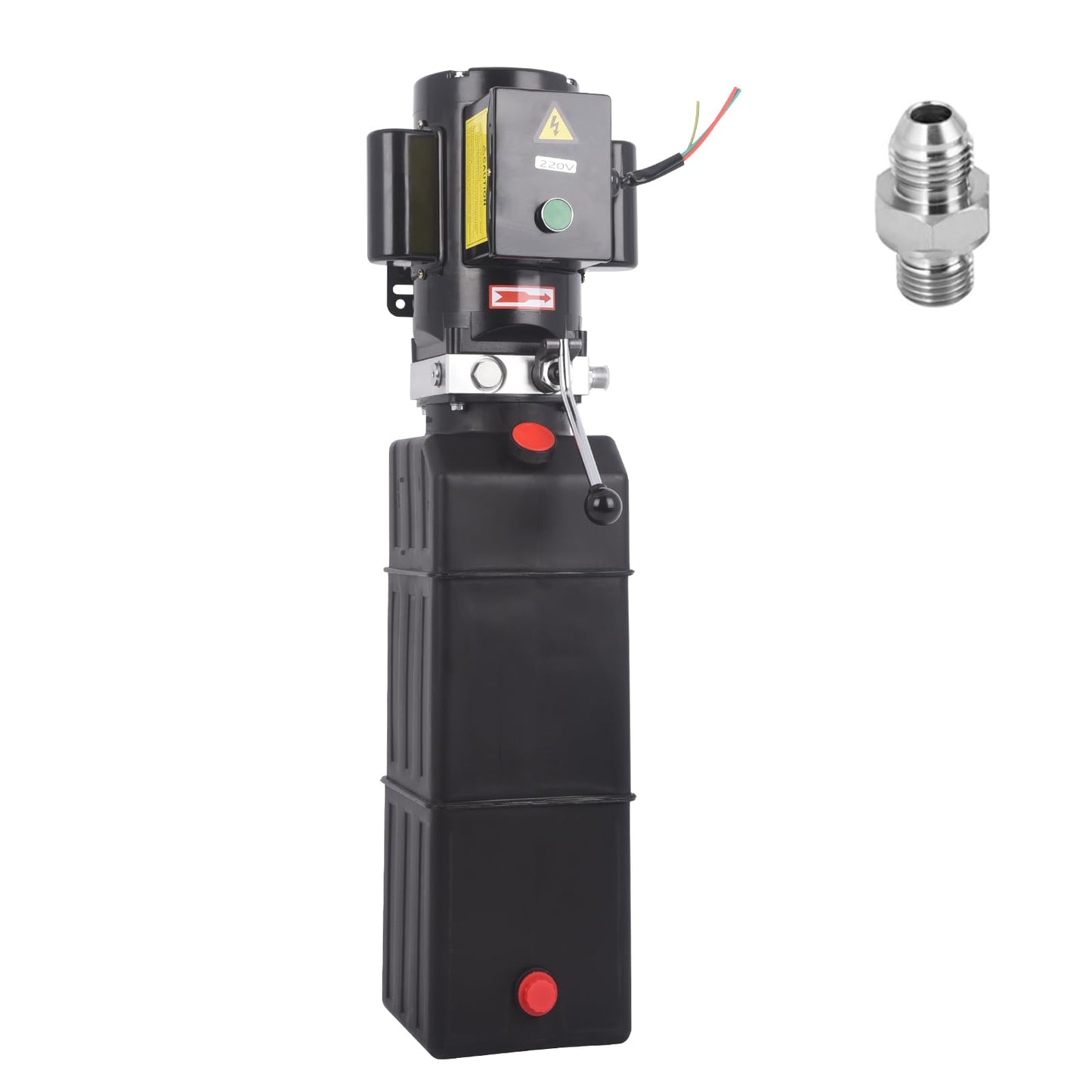 220V Hydraulic Power Unit 2950 PSI, 2HP Single-Acting Post Hydraulic Pump for Dump Trailer & Car Lifting