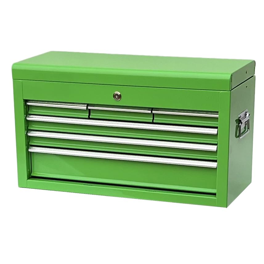 Workington Portable Metal Tool Chest with 6 Drawers, 24" 6-Drawer Tool Chest Cabinet with Ball Bearing Drawer Slides, Steel Tool Storage Box Organizer 4005 Green