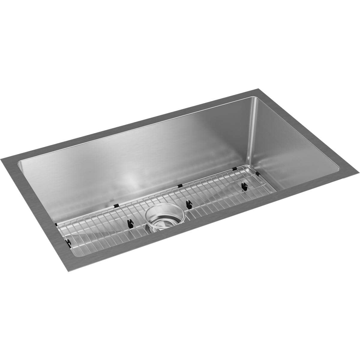 Elkay Crosstown 16 Gauge Stainless Steel 32-1/2" x 18" x 10" Single Bowl Undermount Sink Kit