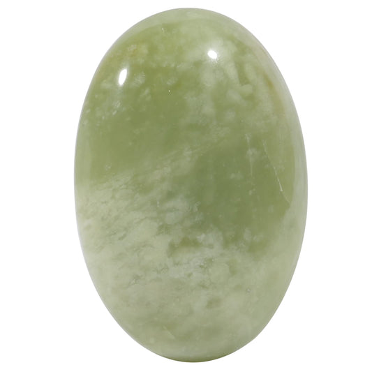 Loveliome Natural New Jade Oval Polished Worry Stones, Healing Crystal Indoor Fountain Stones Massage Energy Anxiety Relief Items