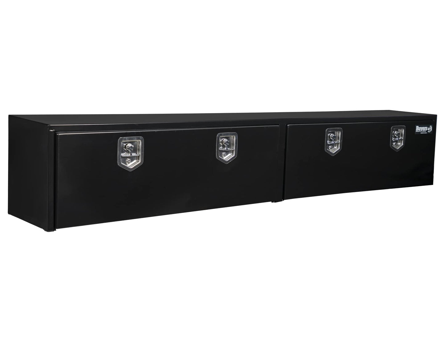 Buyers Products 1702960 Black Steel Topsider Truck Box With T-Handle Latch, 16 x 13 x 96 Inch Truck Tool Box For Storage And Organization, Lockable Tool Chest for Work Trucks