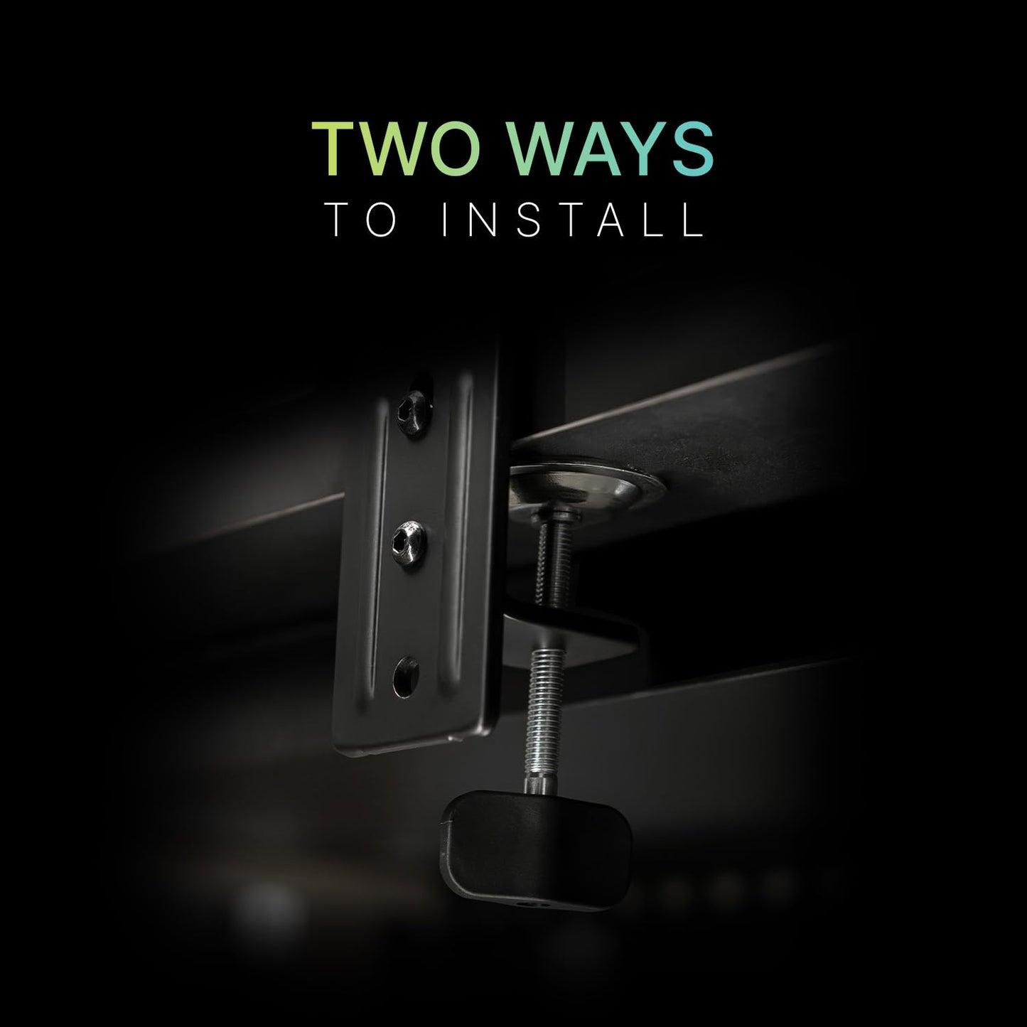 MSI MAG MT101DG - Gas Spring Dual Monitor Stand Arm, Supports 17-32" and 22 lbs, VESA Compatible, Adjustable Gas Spring Mount, Clamp & Grommet, Quick Release Plate – Black