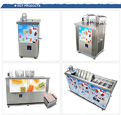 Kolice Commercial Single Mould Popsicle Machine,Ice pop Sticks Maker, Ice Lolly Machine, Ice Lollipop Machine -30 pcs/Mold Set,110ML/each Stick