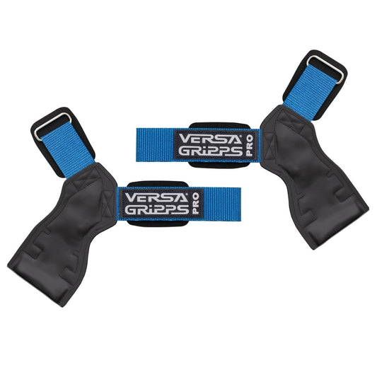Versa Gripps Pro, Made in USA, Wrist Straps for Weightlifting Alternative, Best Training Accessory, SM, Blue