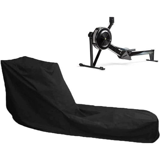 J&C Rowing Machine Cover, 420D Heavy Duty Fitness Equipment Protective Cover, Dust Cover fot Folding Water Rowing Machine 300lb Weight Capacity Concept 2 Rowing Machine Waterproof 95x24x40inch (Black)