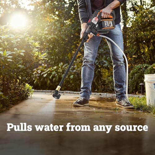 WORX 40V PowerShare Hydroshot, 800 PSI Brushless Portable Power Cleaner, 5-in-1 Nozzle Power Washer, Pressure Washer- WG647