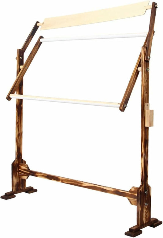 Adjustable Embroidery Hoop Stand Professional Embroidery Stand Cross Stitch Frame Floor Stand Wooden Embroidery Tapestry Hoops Frame Hands-Free Hand Quilting Frame for Cross Stitch Needlework~/