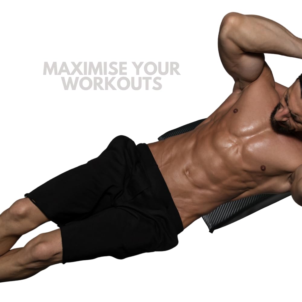 Mission Athletics Ab Mat, Crunch Mat, Abdominal Core Trainer, Back Support for Sit Ups, Home Gym Equipment, Exercise Equipment, Workout Mat For Abs, Ab Machine