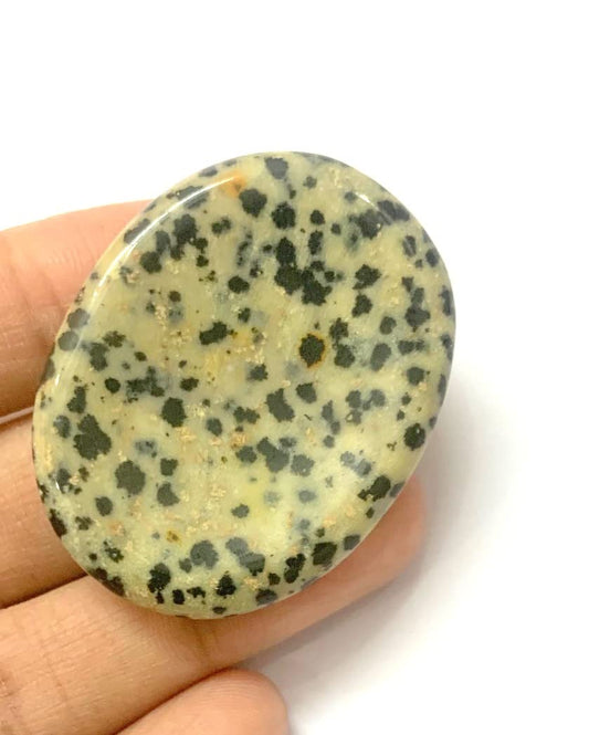 crystalmiracle Dalmatian Jasper Thumb Stone Wellness Crystal Healing Gemstone Palm Stones Reiki Feng Shui Gift