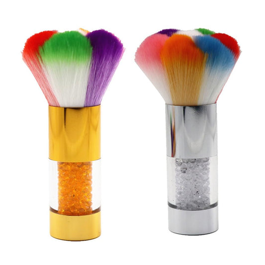 FRCOLOR 2 Pcs Nail Dust Cleaning Brush with Ergonomic Handle Soft Bristles for Nail Art Dust Removal and Makeup Blush Application Versatile Beauty Tool for Manicure and Makeup