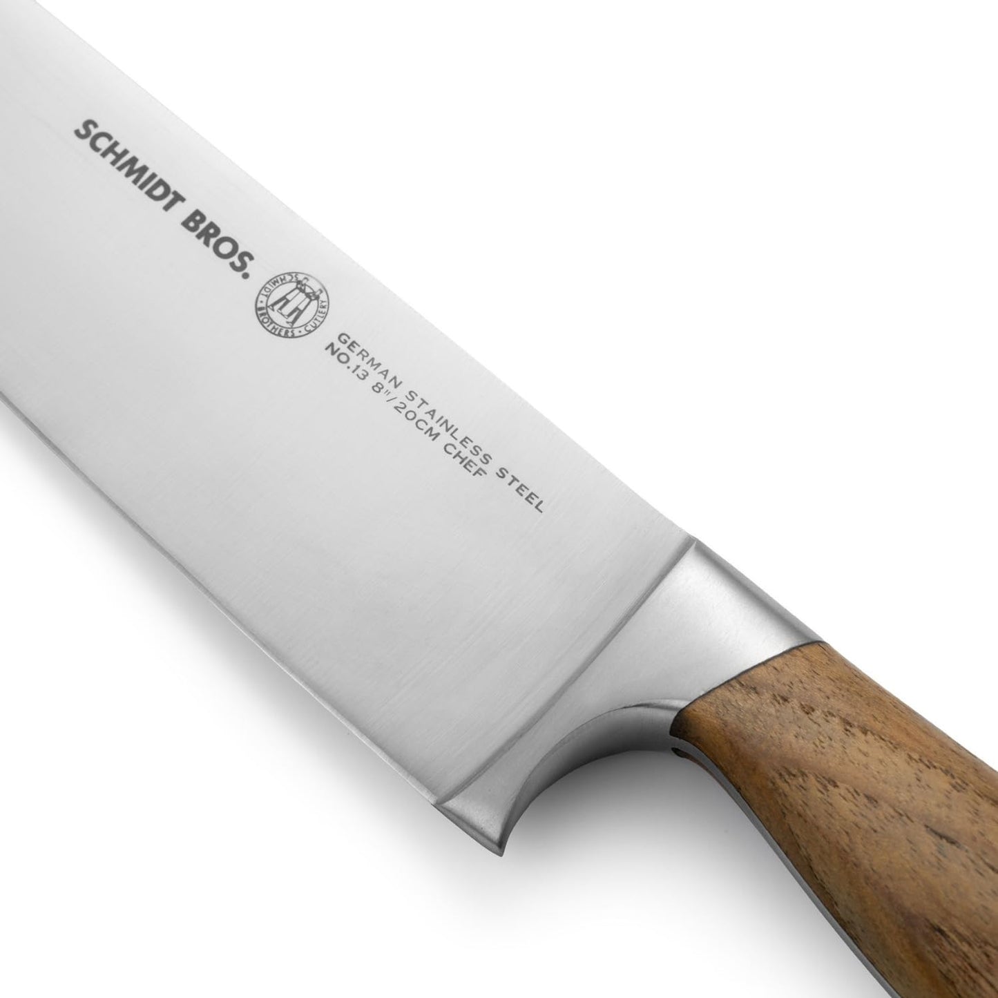 Schmidt Brothers - Bonded Teak, 15-Piece Knife Set, High-Carbon Stainless Steel Cutlery with Acacia and Acrylic Magnetic Knife Block and Knife Sharpener