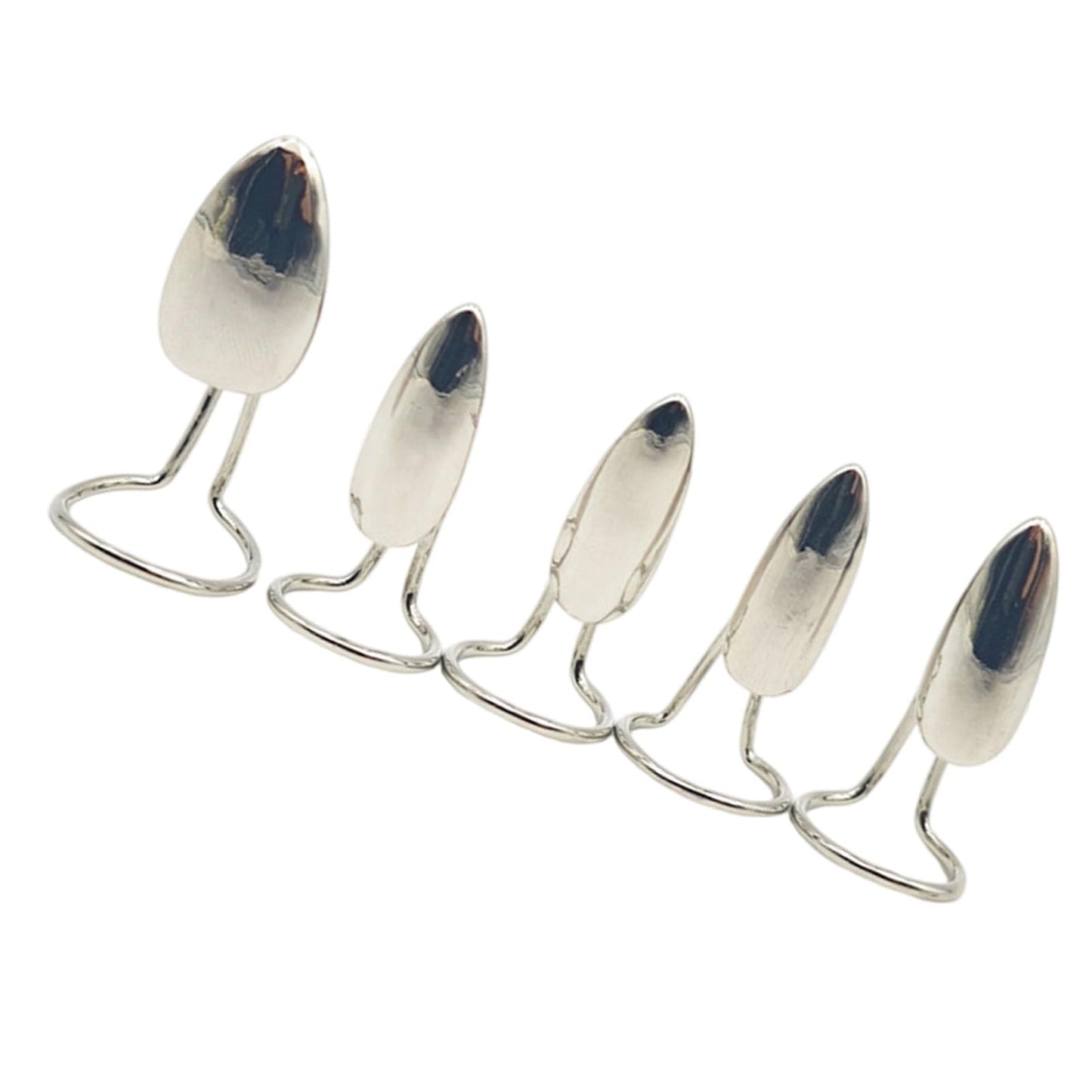 Kangnice Of 5 Edgy Metal Nails Rings Sophisticated Alloy Finger Jewelry for Trendy Fashion Statements and Bold Everyday Looks Finger Jewelry