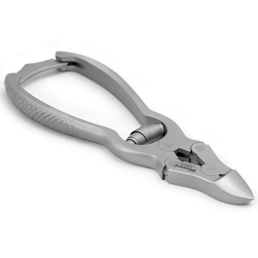 Blizzard Toenail Clippers - Podiatrist Toe Nail Clippers for Thick Nails for Seniors - German Forged Nail Cutter - Heavy Duty Double Action Nail Clippers for Men with Toenail File - 4.8" Barrel Spring