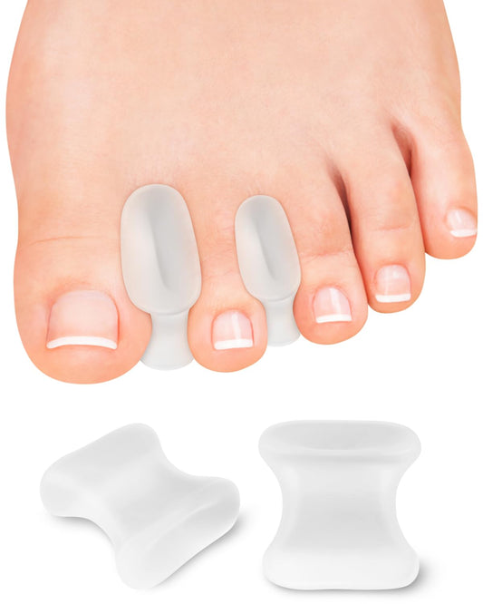 PGRODE 12 Pack Gel Toe Separators Silicone Toe Spacers for Women Men Bunion Corrector Toe Pain Relief, Toe Alignment, Soft Toe Spacer for Crooked Toes, Overlapping Toes, Hammertoe Correction (Large)