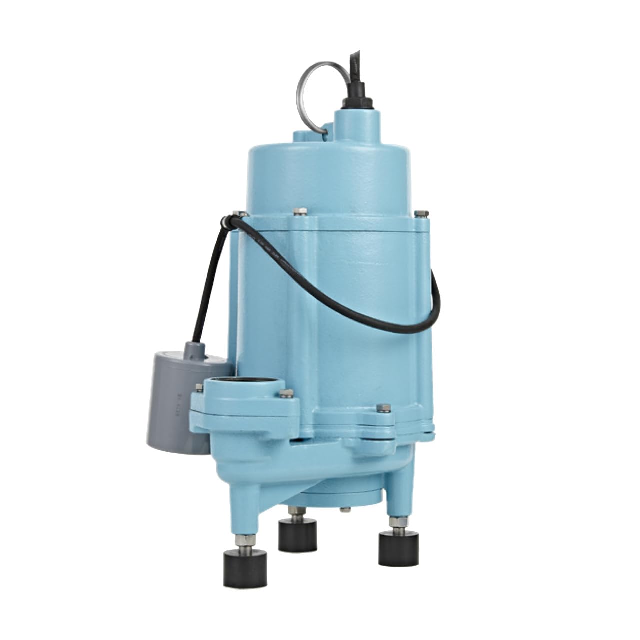 Little Giant 16G-F151-20, 115V, 2958 GPH, 1 HP Automatic Grinder Pump for Sewage and Effluent Systems with Piggyback Tethered Float Switch, Blue, 509810