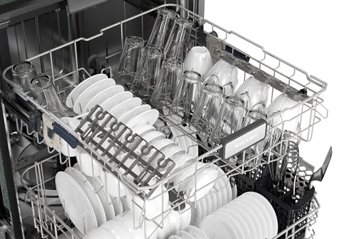Sharp SDW6726MS 24-inch Stainless Steel Dishwasher, 47 dB Library Quiet, Third Rack, Power Wash Sprayer, 12 Place Settings,