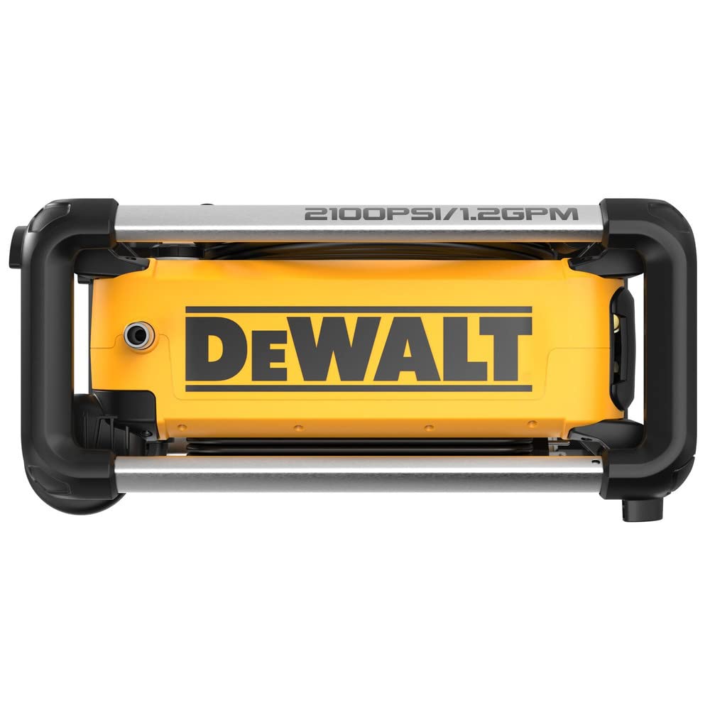 DEWALT Electric Pressure Washer, 2100 PSI, Jobsite Power Washer (DWPW2100) Yellow