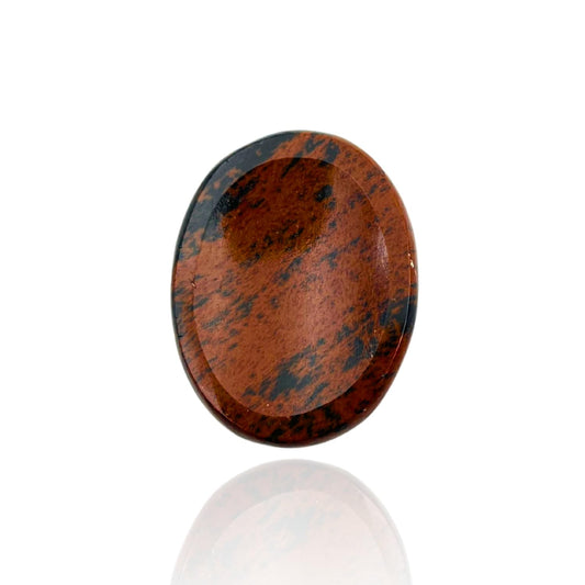 GEMSCITE Mahagony Obsidian Thumb Worry Stones Metaphysical Gemstone Crystal Healing Reiki Men Women Gift Feng Shui Positive Energy Love Wellness Palm Stones Wicca Powerful