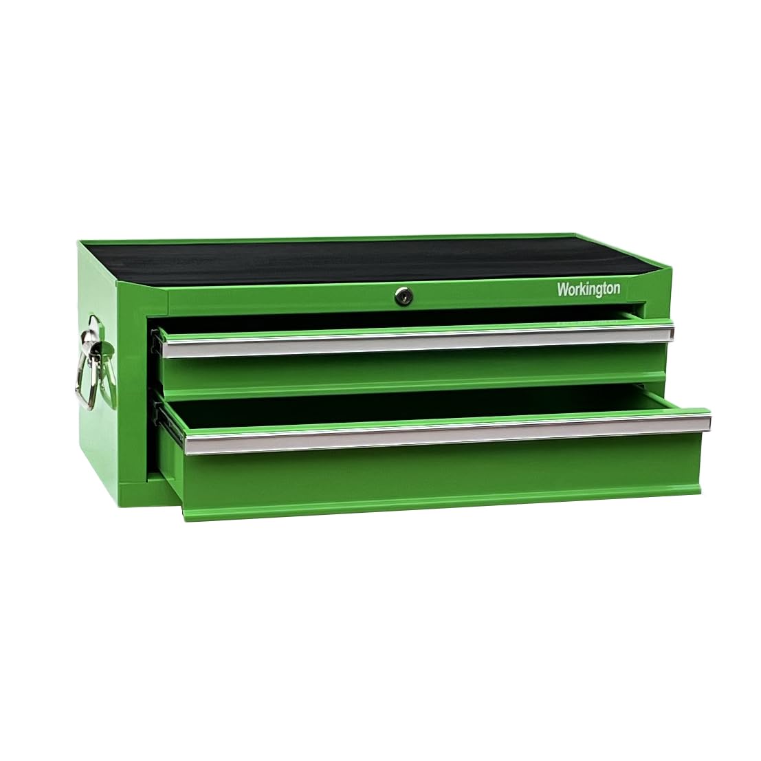 Workington Industrial 2 Drawers Portable Metal Intermediate Box, 26" Middle Tool Chest Cabinet with Ball Bearing Drawer Slides, Steel Tool Storage Box Organizer 4008 Green