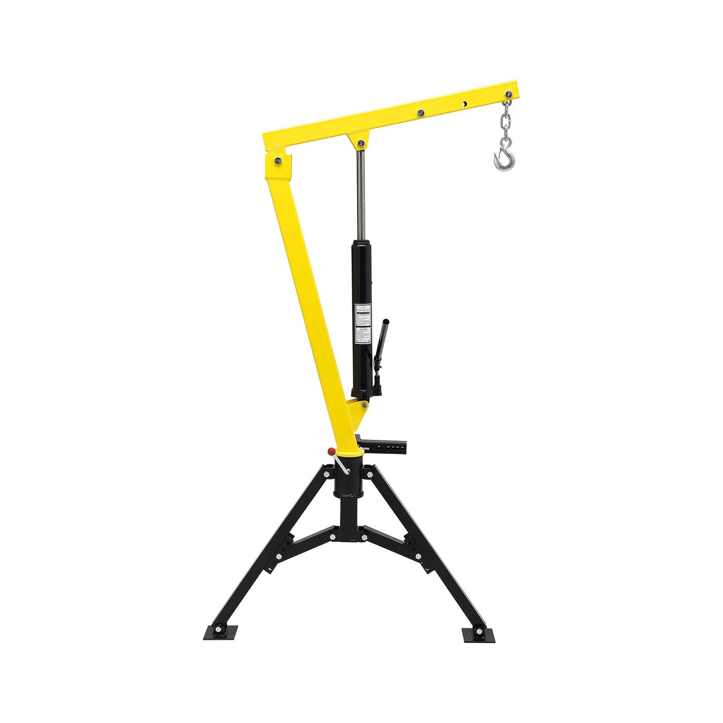 PioneerWorks 1000 LBS Pickup Truck Crane, Heavy-Duty Hydraulic Truck-Mounted Crane with 360° Swivel & 3 Adjustable Booms for Construction, Industry & Forestry