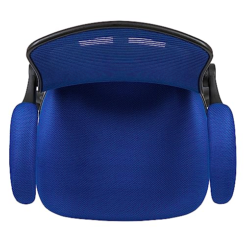 Flash Furniture Kale Mid-Back Blue Mesh Ergonomic Drafting Chair | Adjustable Foot Ring, Flip-Up Arms