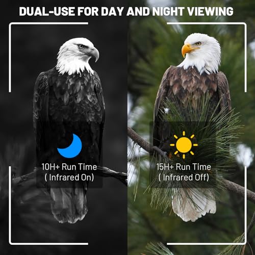 WOSPORTS 4K Night Vision Goggles – up to 80X Total Magnification, 10X Optical + 8X Digital Zoom, 1315FT Vision Range, 5000mAh Rechargeable Battery, IPX Waterproof NVG, Gifts for Men