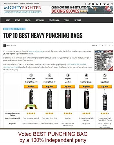 Outslayer Filled Punching Bag for Boxing and MMA, 80lb