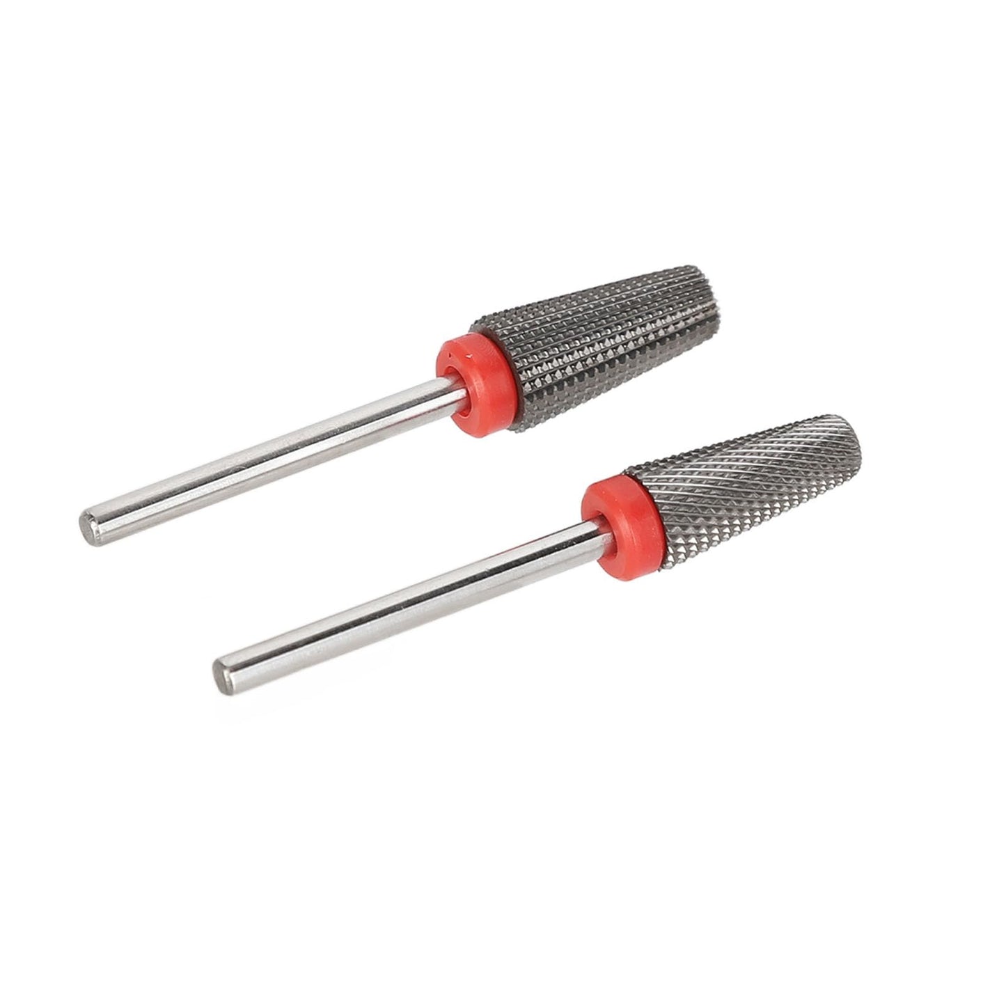 2pcs Tapered Tungsten Steel 5 in 1 Nail Art Drill Bits, Two Way Rotate Nail Polishing Fast Remove Acrylic Nail File 3/32 Cuticle Grinding Heads for Salon Use
