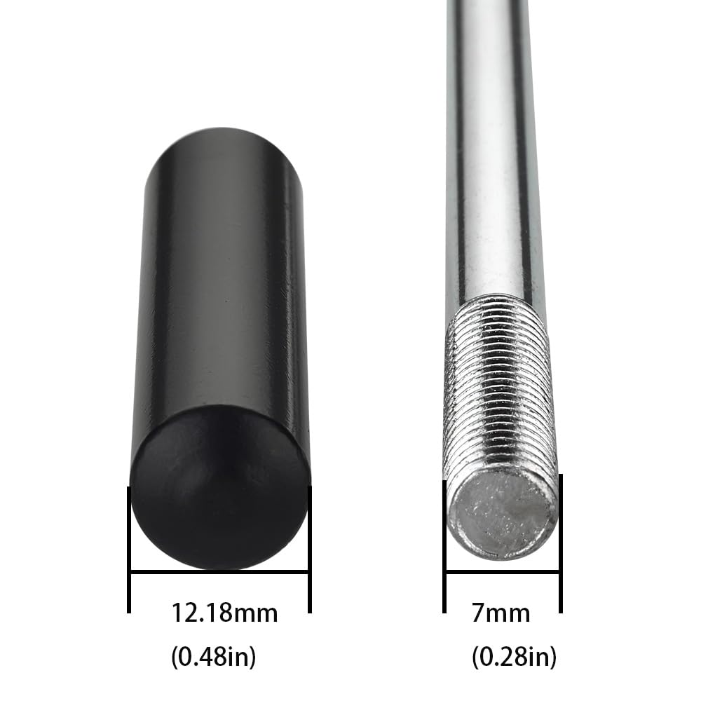 TOGU 2 Pack Solid Lever Extension Flush Bolt Latch Slide Bolt Lock in 6" 8" 10" 12",Concealed Security Door Lock for French Doors,Composite Doors,Wood Doors,Double Doors,Matte Black Finish-8"