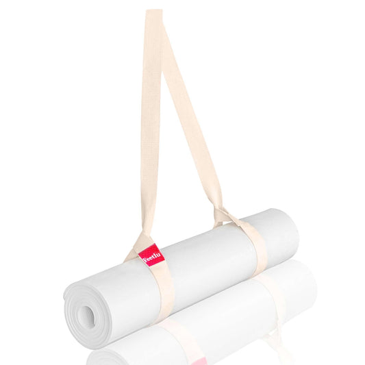 Feetlu Yoga Mat Strap – 2-in-1 Adjustable Cotton Sling for Carrying & Stretching | Non-Slip, Durable & Versatile for Yoga, Pilates, Fitness & Home Workouts