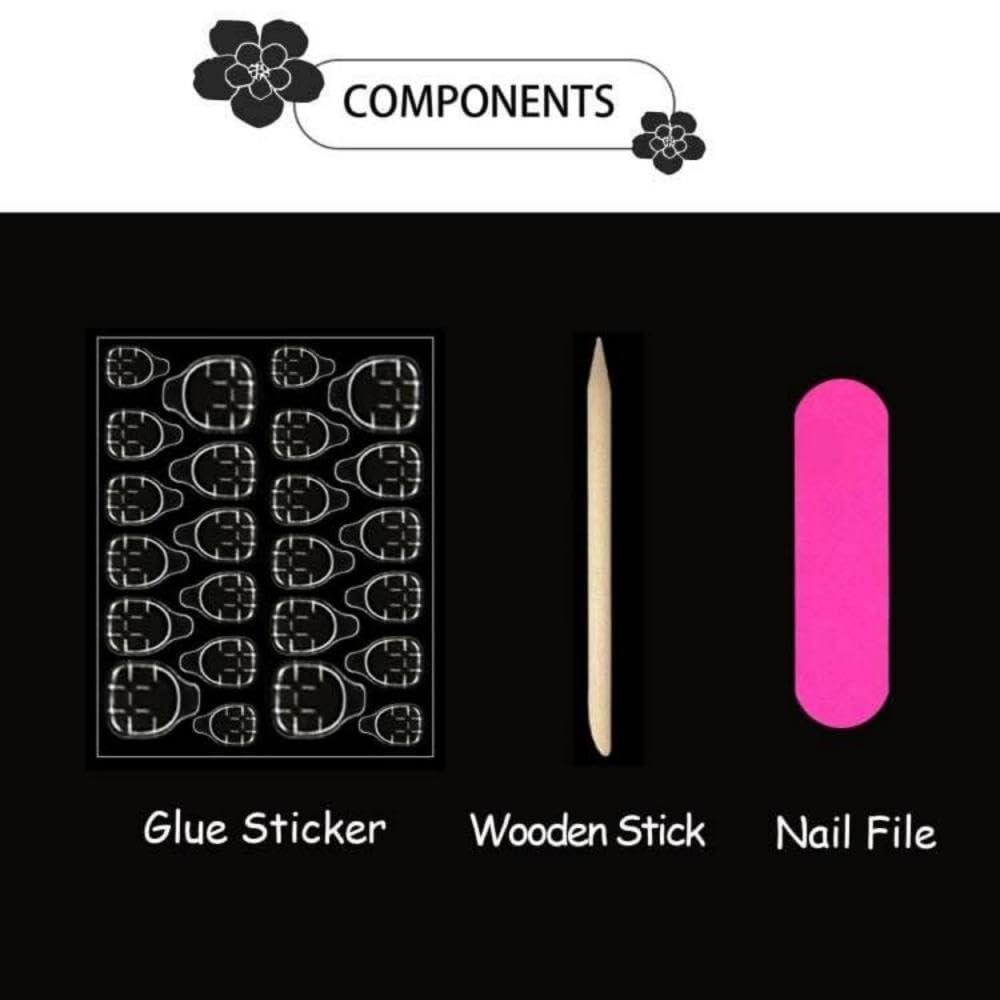 French Tips Press on Nails Medium Square Fake Nails with 5D Gold Lines Charm Design Glossy Pink Yellow Nails Press on Reusable Pearl Rhinestones False Nail Spring Summer Nail for Women Manicure 24Pcs