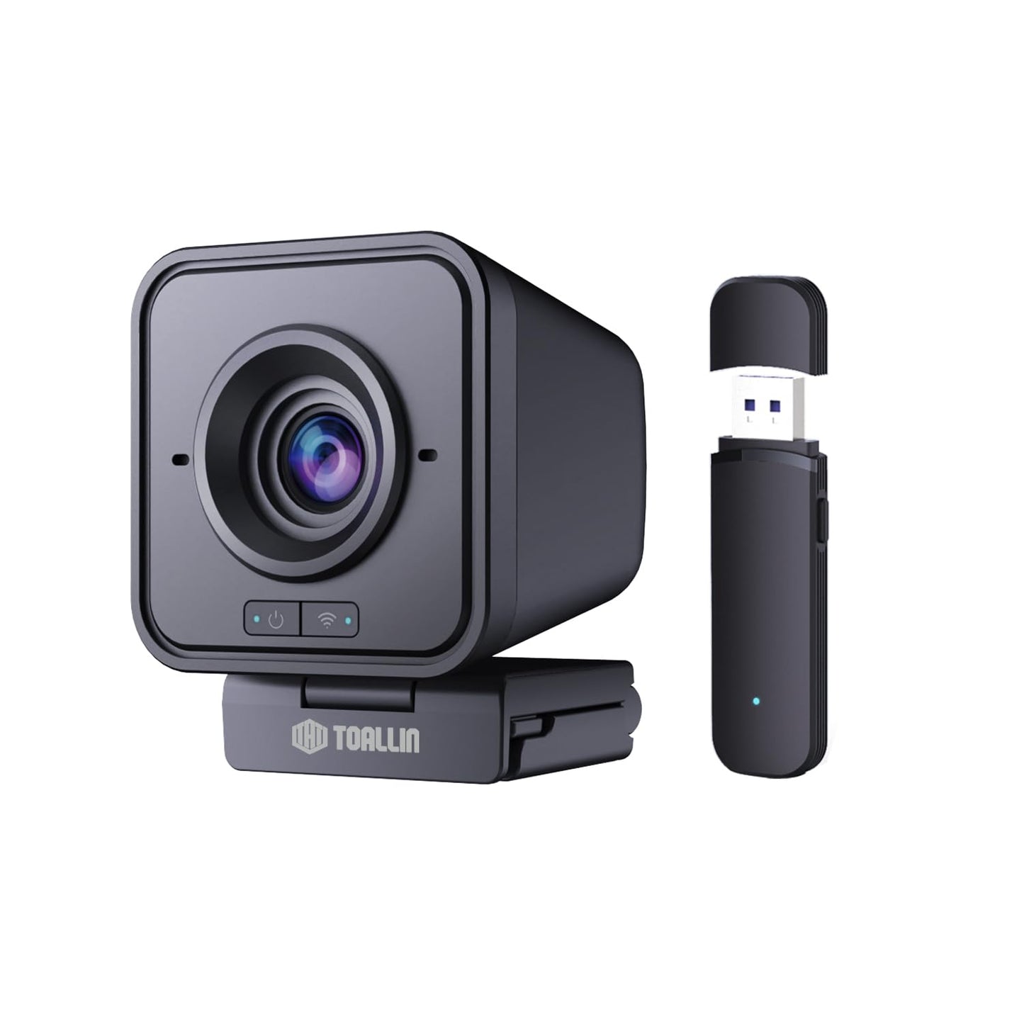 TOALLIN 1080P HD Wireless Webcam for PC, Built-in Noise-Canceling Microphone, Wireless Computer Camera for Video Conferencing, Live Streaming and Online Video Calls