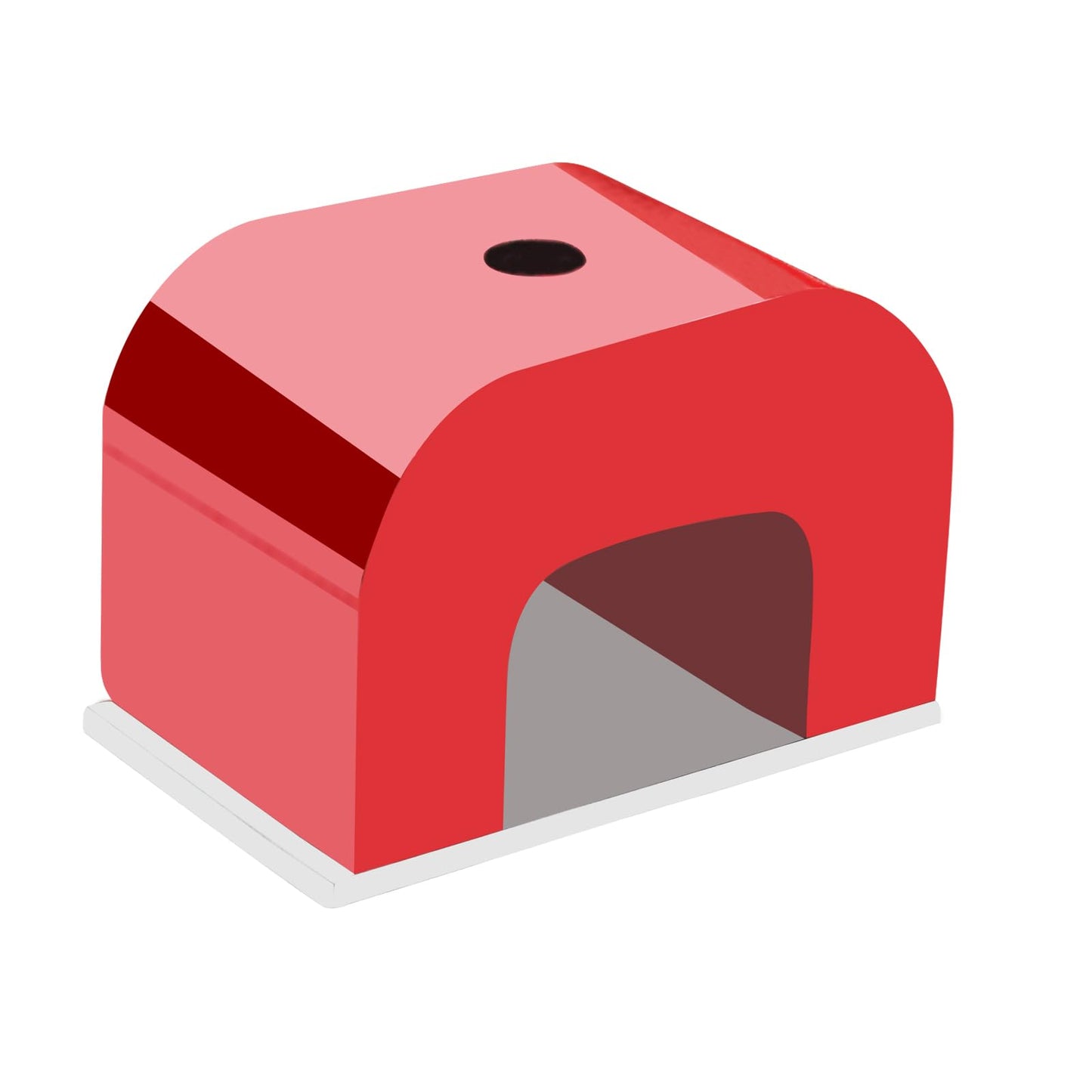 25LB Red Horseshoe Magnet,Strong U Shaped Magnet for Nail Polish,Heavy-Duty Alnico Magnets for Cat Eye Gel Polish Nail Art