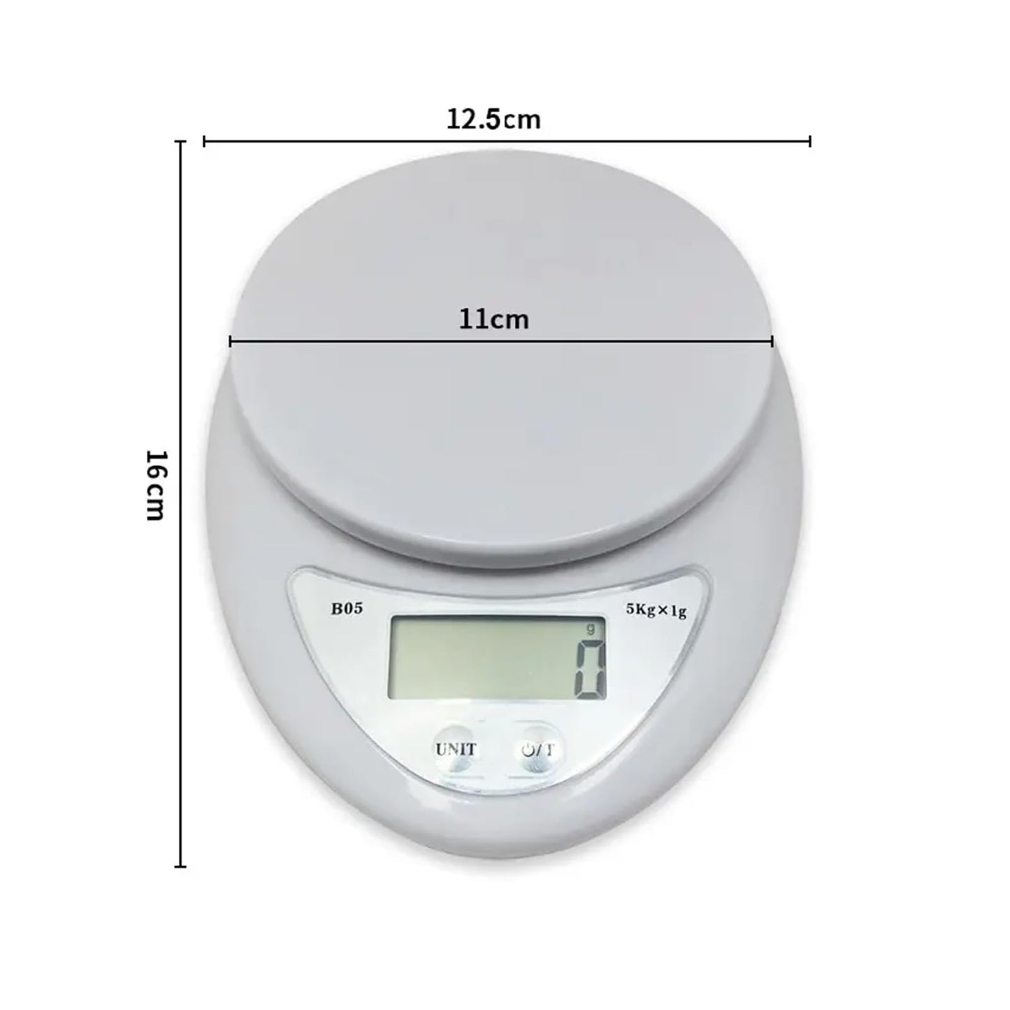 1 Piece 5kg LED Portable Digital Kitchen Scale Food Balance Weight Measuring Electronic Small Weighing