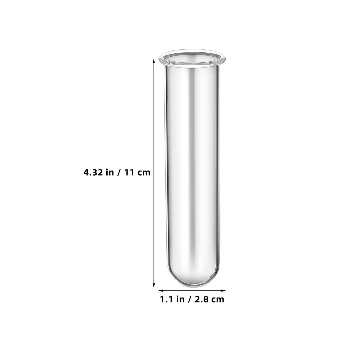 Healifty 5pcs Glass Test Tube Propagation Station for Desk Plant Hydroponics, Small Terrarium Vase Set 2.5x3x11cm, Convenient Hydroponic Plant Propagation Tubes