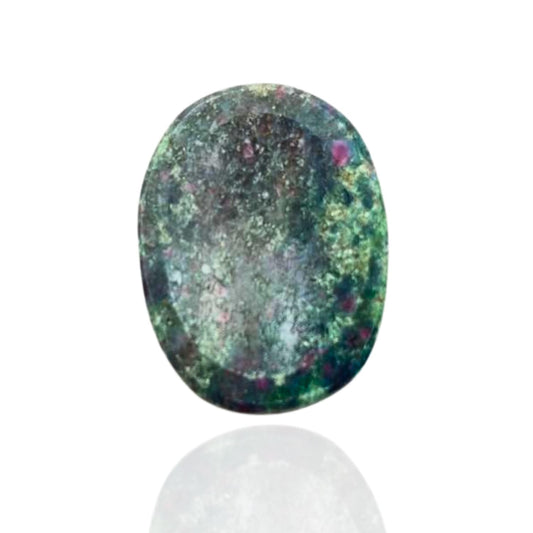 GEMSCITE Ruby Kyanite Thumb Worry Stones Metaphysical Gemstone Crystal Healing Reiki Men Women Gift Feng Shui Positive Energy Love Wellness Palm Stones Wicca Powerful
