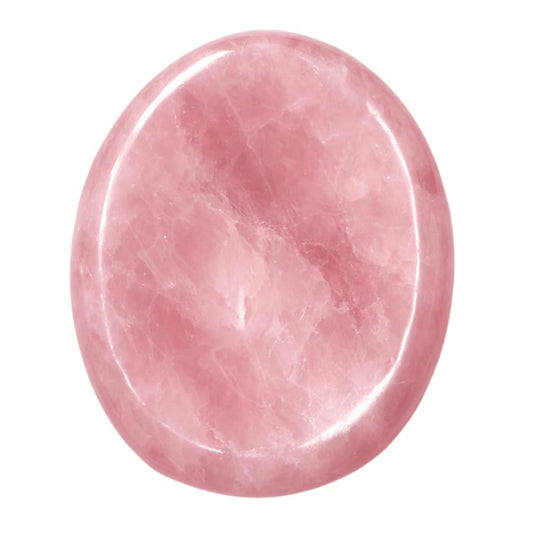 GEMSCITE Rose Quartz Thumb Worry Stones Metaphysical Gemstone Crystal Healing Reiki Men Women Gift FENG Shui Positive Energy Love Wellness Palm Stones Wicca Powerful