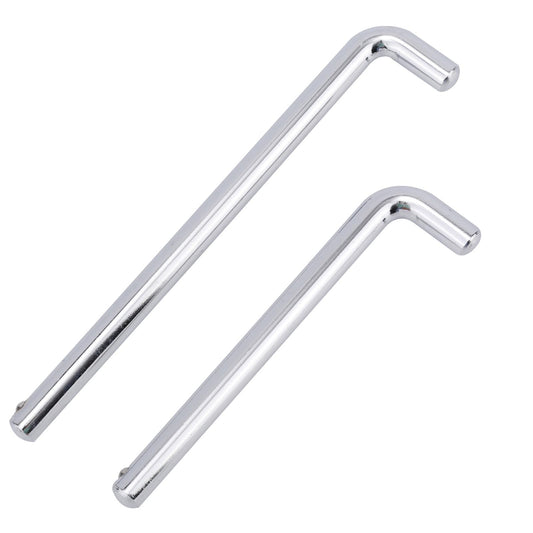 NQEUEPN 2pcs Weight Stack Pin, 3/8in Diameter 6in/15.3cm & 4.4in/11.2cm Weight Loading Pin L Shaped Stack Extender Selector Inserts Gym Fitness Equipment for Home Gym