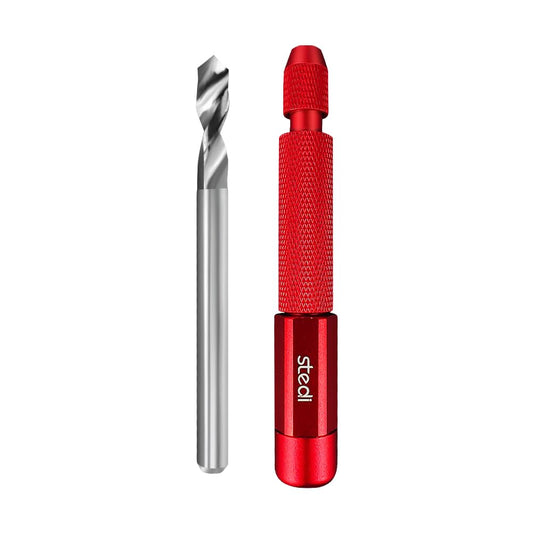 stedi Manual Pin Vise Hand Drill, Model Hobby Making Tools, Ultra-Precision Double Bearings Hand Drill for Gundam, Miniature Military Model, 3D Resin Parts, Red