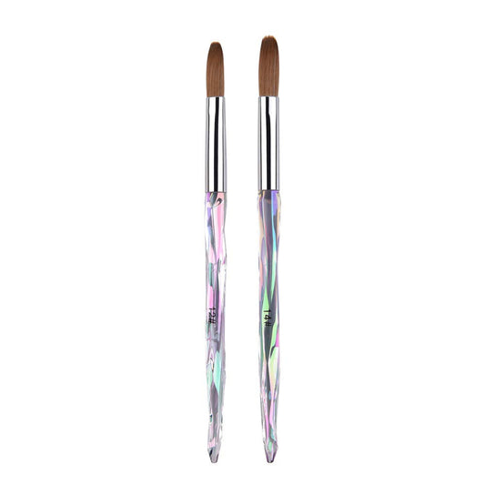 Rolabling Nail Art Brush Acrylic Brush Nail Pen with Symphony Diamond Handle Manicure Design Nail Art Tool (Set-5)