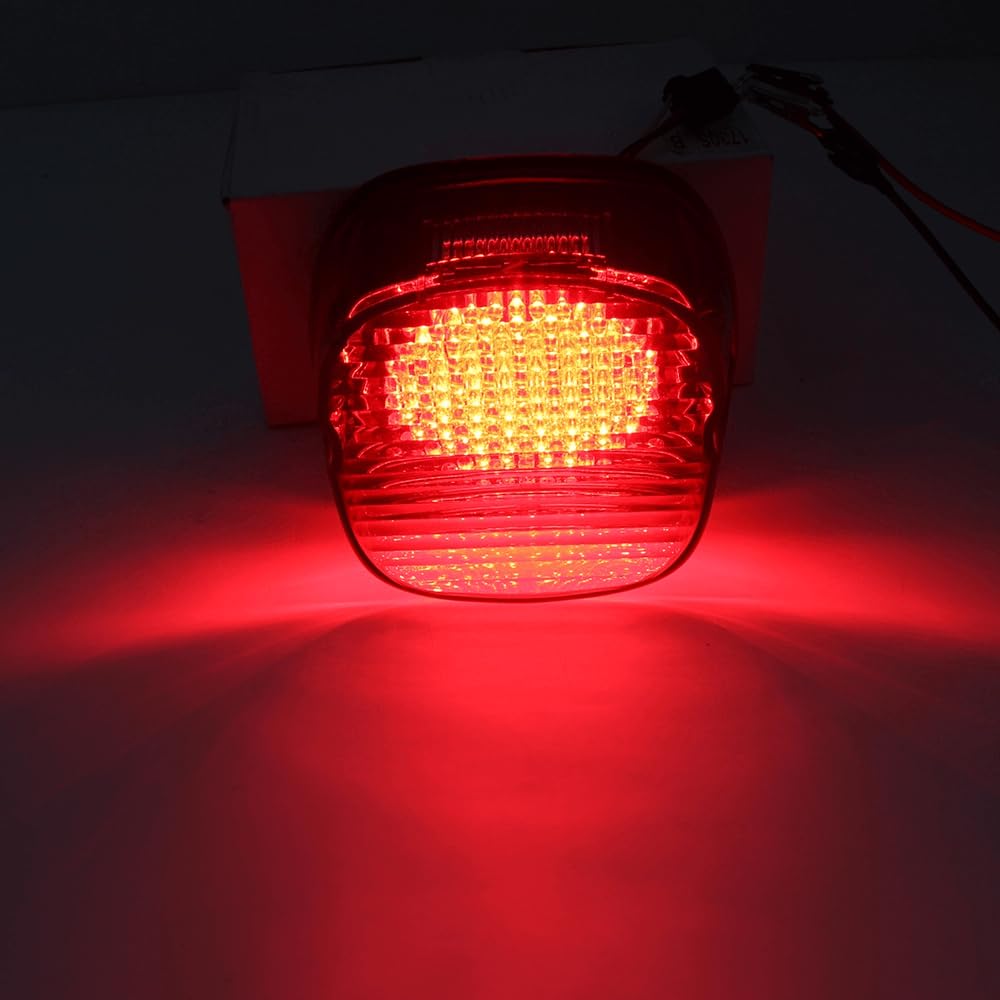 Eagle Lights Strobing LED Brake Light for Harley Davidson Motorcycles with Bottom License Plate Window - Smoked