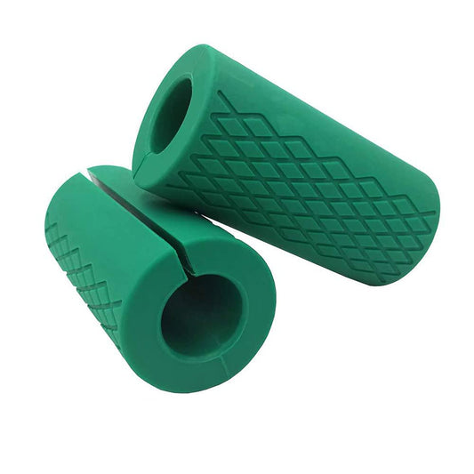 Grip Fat Bar Dumbbell Grips - Thick Barbell Handle for Weightlifting, Fitness - Silicone Non-Slip Protective Pad, 1 Pair Green