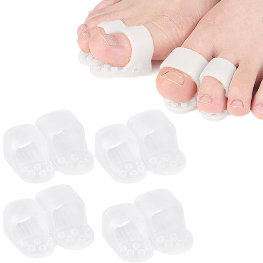 Mcvcoyh Bunion Corrector, Toe Separators with 2 Loops, Big Toe Spacer Suitable for Bunion and Overlap Toe, Infused Aloe Vera Extract