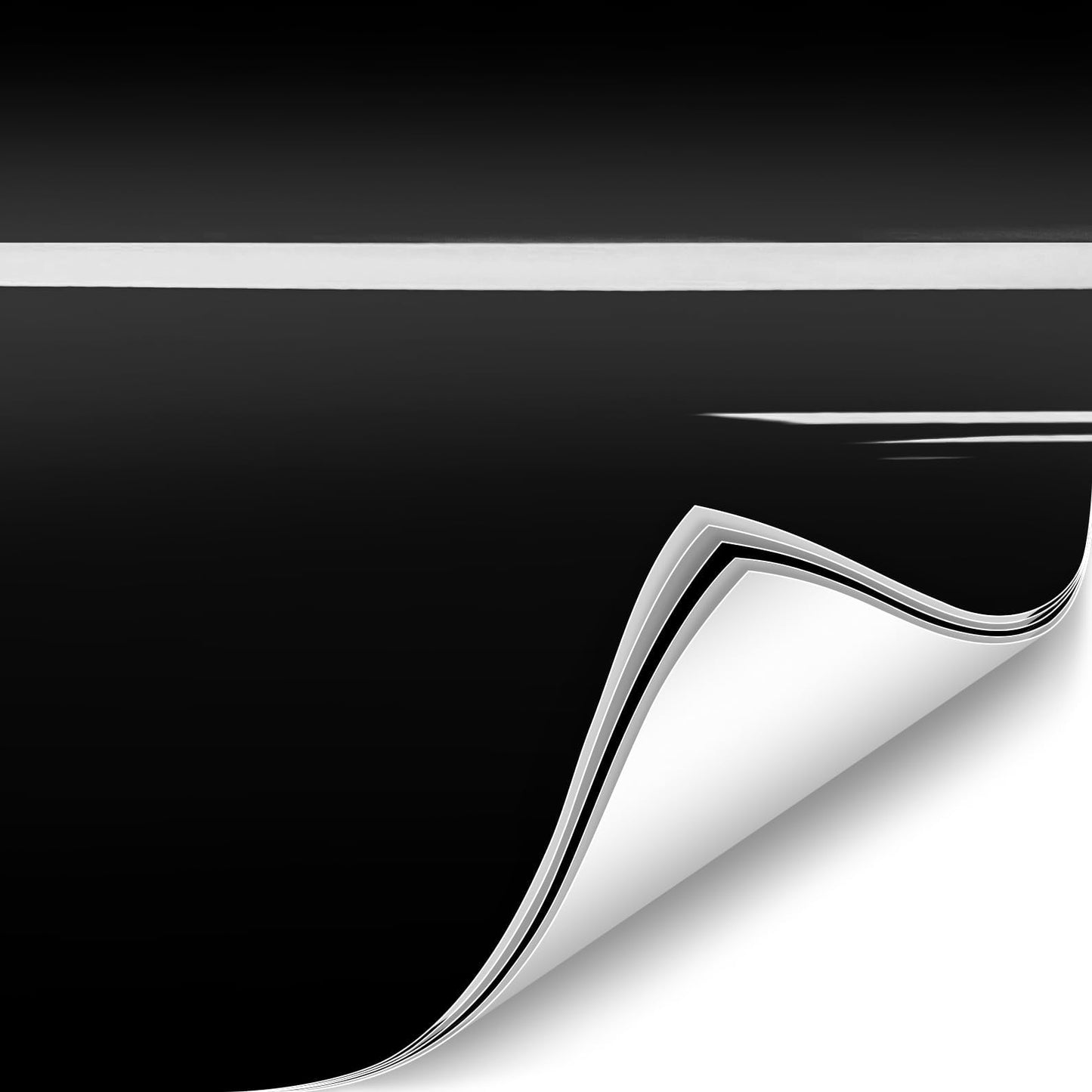 ColorFusion PPF by VViViD, Gloss Piano Black Dry Apply PPF Vinyl Car Wrap Roll 60ft x 5ft