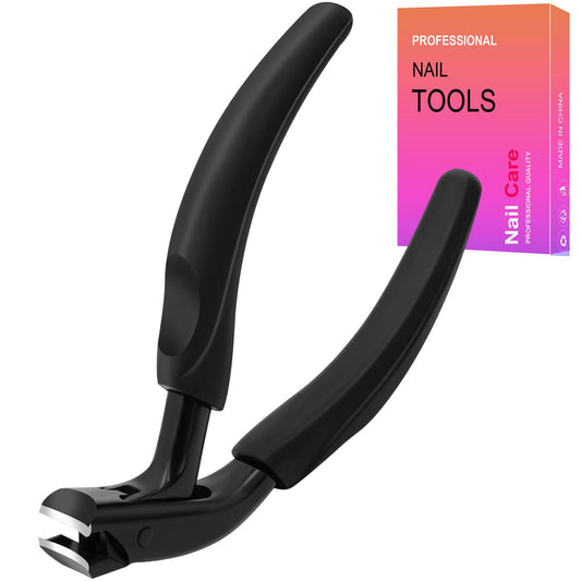 BAISIBANG Curved Head Toenail Clippers for Seniors for Thick Toenails,Professional Non-Slip Long Handle Angled Toenail Clippers with Catcher, Durable Toe Nail Cutters Trimmers for Men Women
